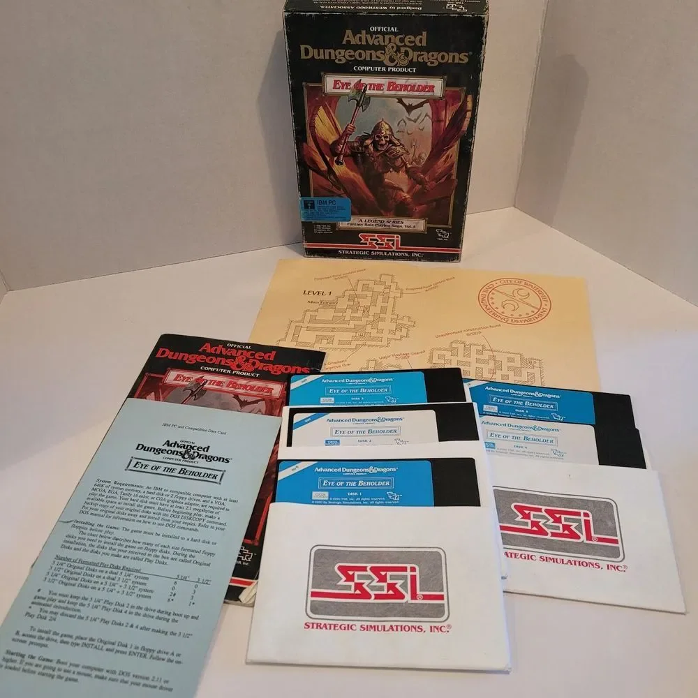 Advanced Dungeons & Dragons Eye Of The Beholder 1990 5 1/4